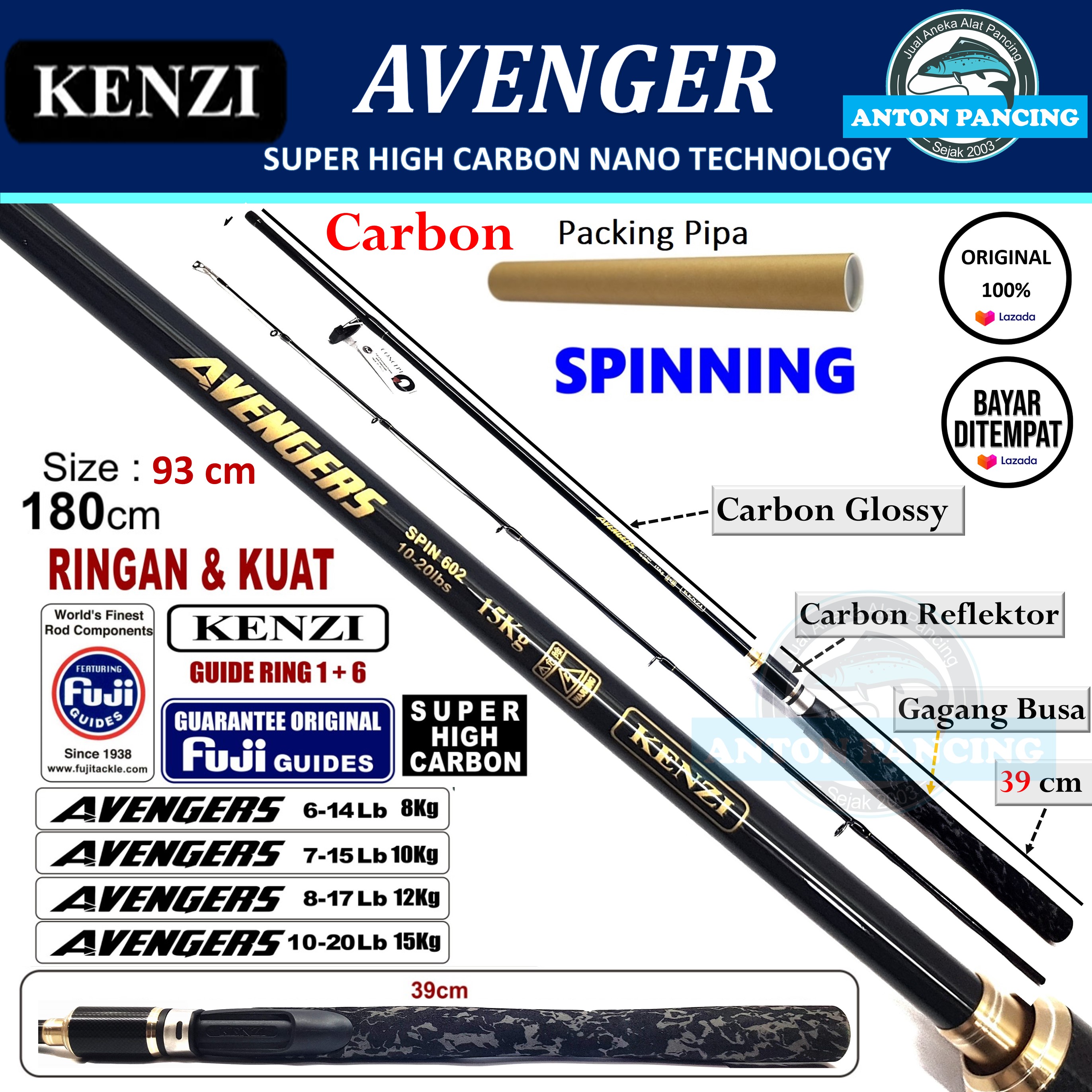 Joran Pancing Carbon Kenzi Avenger 180 