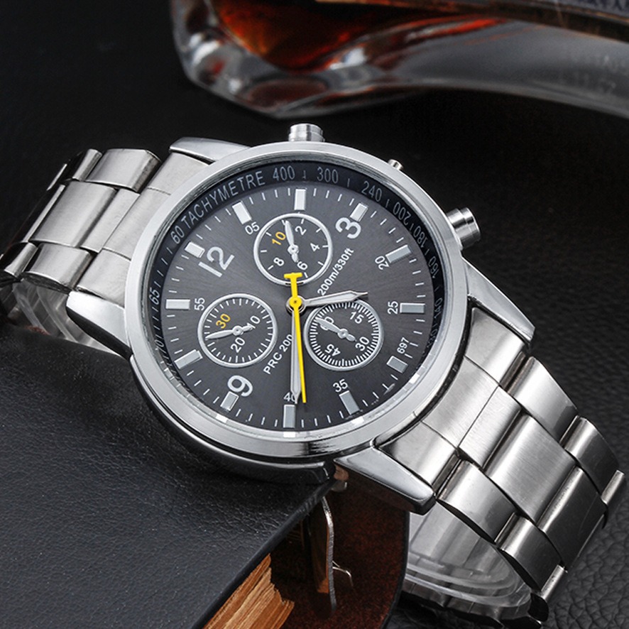 	 Mecall7 Cod Jam Tangan Pria Wanita Sport Shshd Rantai Geneva Stainless Murah 	