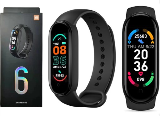 Smartband M6 Smartwatch mirip Xiaomi Mi Band Layar Warna Dengan Monitor  Detak Jantung | Lazada Indonesia
