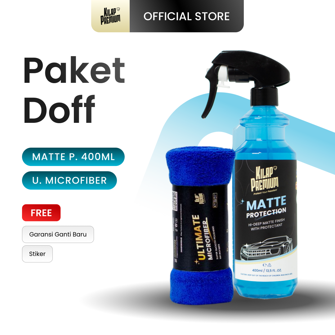 Matte Protection | Kilap Premium - Paket Perawatan Motor Body Doff Helm Doff Mobil Doff, Pelindung Cat Doff, Efek Daun Talas, Perawatan Kendaraan Paint Car dan Sepeda Motor, Pengkilap Body Mobil Harga 116,324 rupiah*Gratis Ongkir