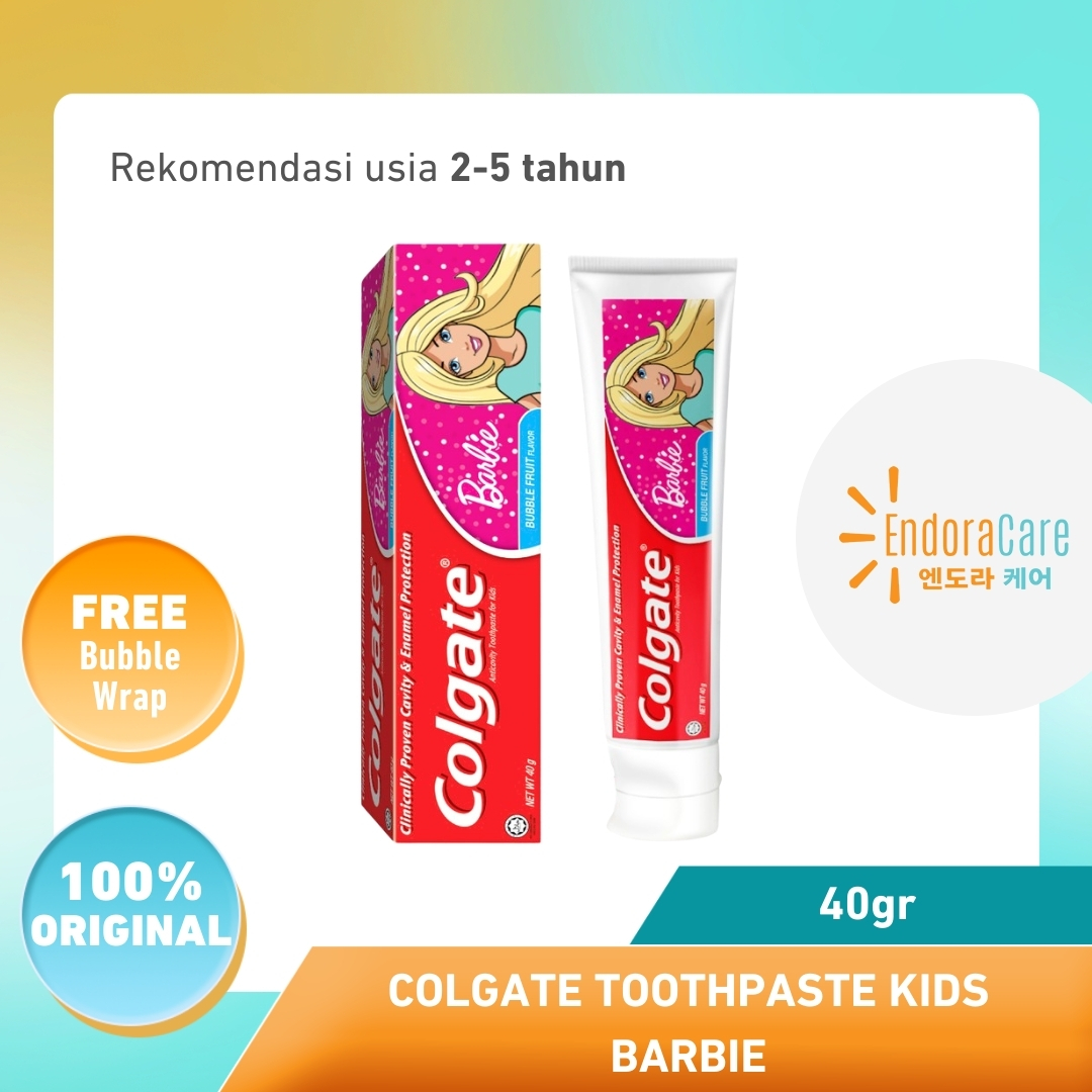 Colgate Kids Barbie Toothpaste - Pasta Gigi Anak Bubble Fruit 40gr