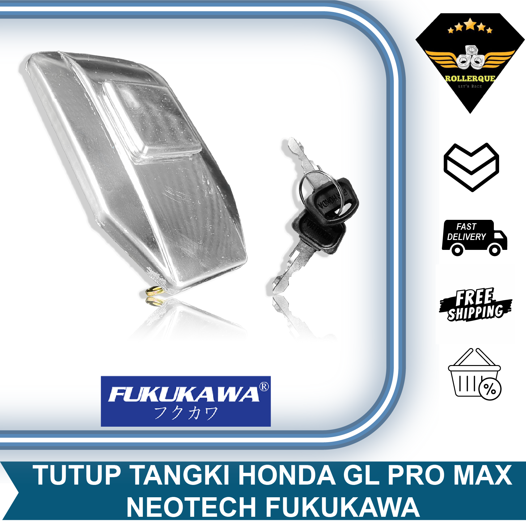 Fukukawa Fuel Tank Cap Gl Pro Max Neotech Black Harga 45,670 rupiah*Gratis Ongkir