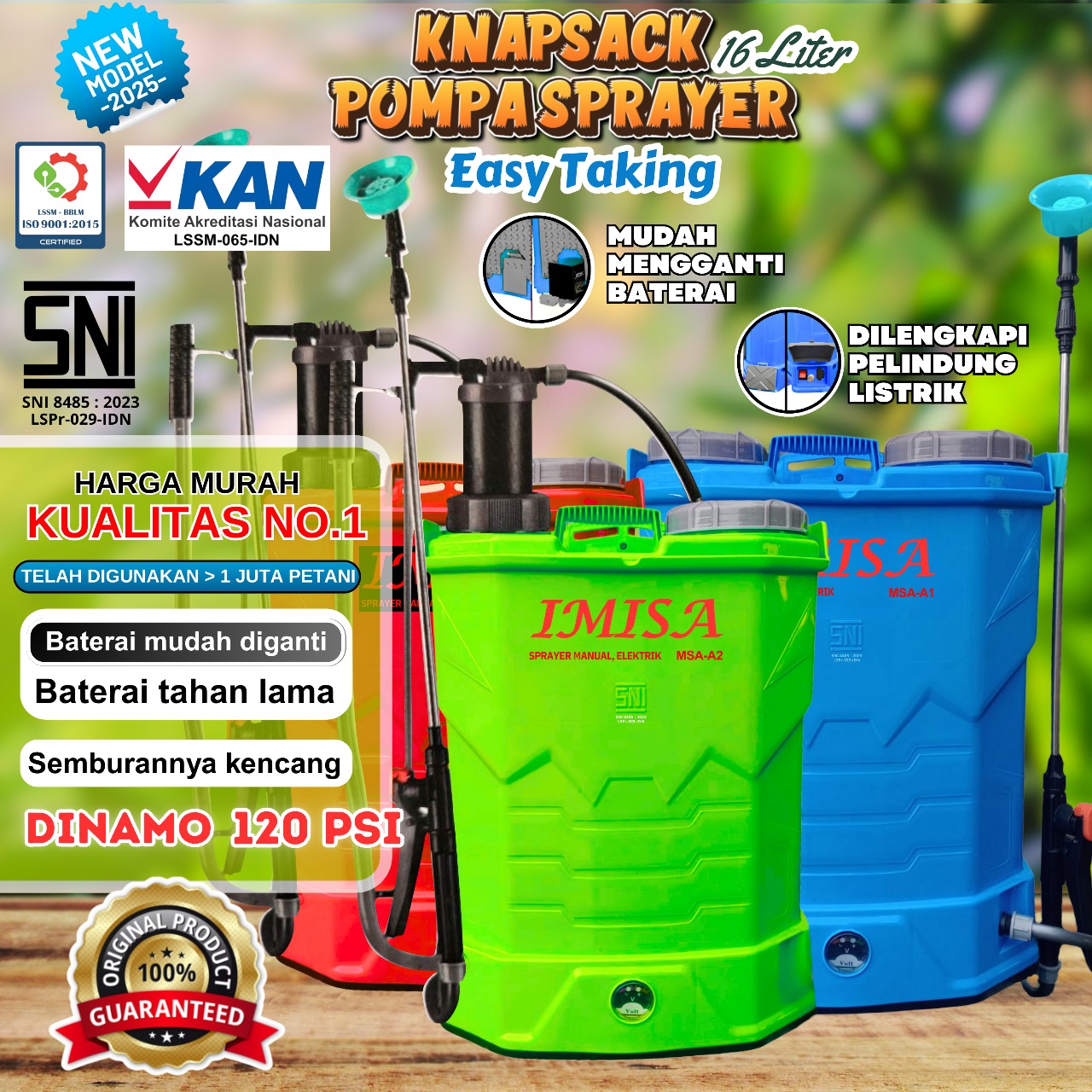 Imisa Sprayer 16 Liter + Easy Taking (Variation) Sprayer Harga  190,000 rupiah*Gratis Ongkir