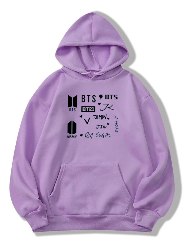 Hoodie Jumper Bts Army Korea Unisex Jungkook/jin/j-hope/rm/suga/v