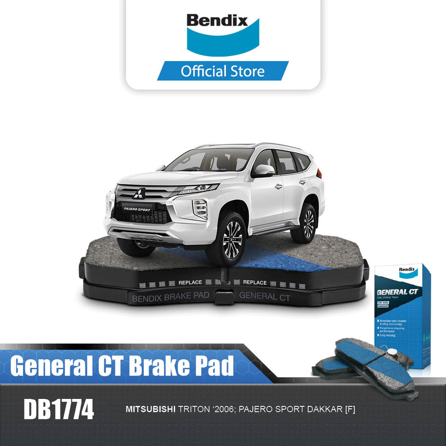 Bendix Kampas Rem Depan Mobil Mitsubishi Pajero Sport Dakkar Under 2015 DB1774GCT Harga 624,400 Ringgit*Penghantaran Percuma