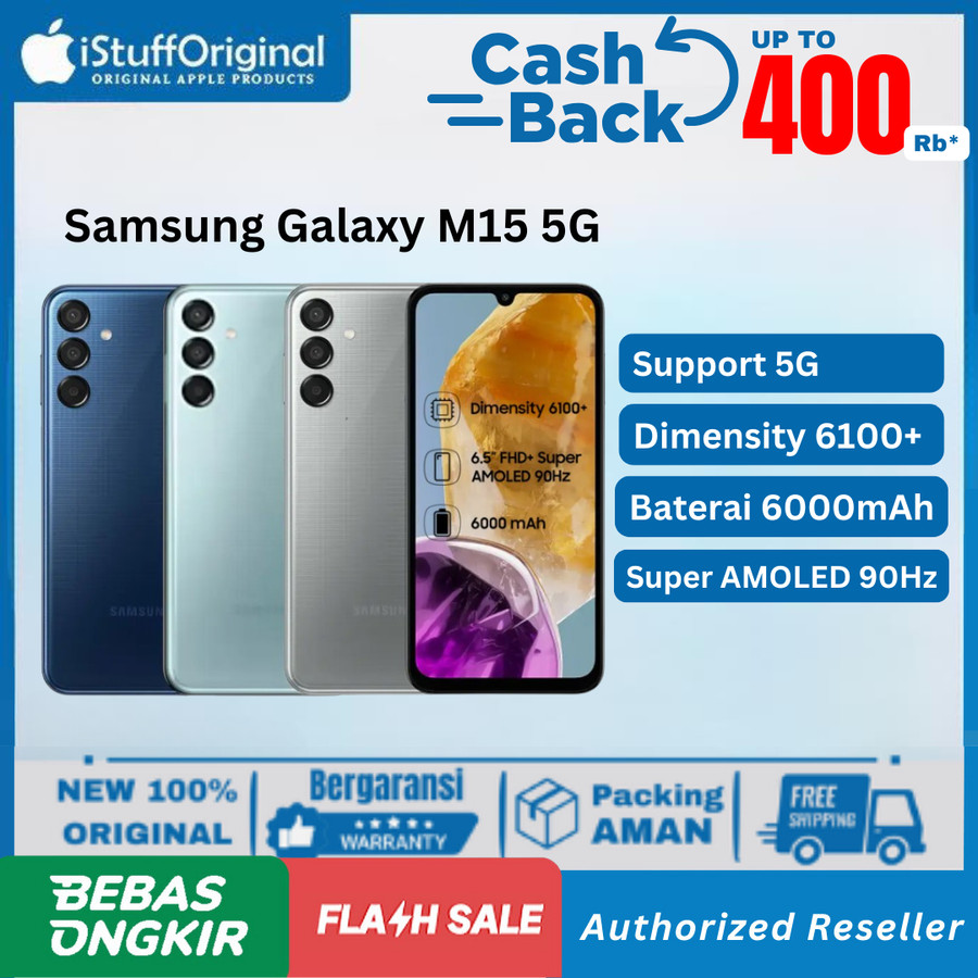 Samsung M15 5G 6/128GB Fullset Original Like-New Harga 2,075,000 rupiah*Gratis Ongkir