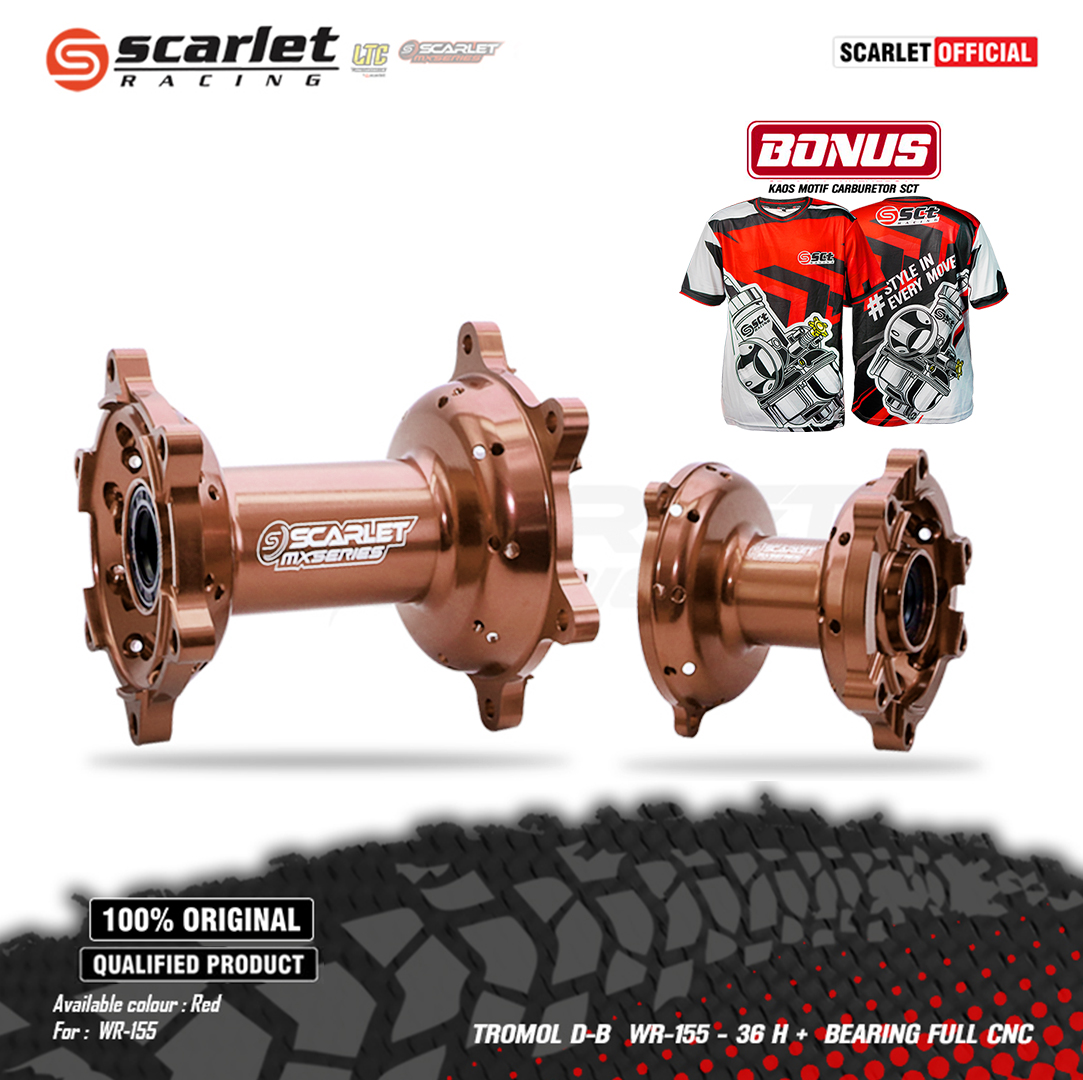 Scarlet Racing - Front Rear Trail Hub Drum Wr 36 H Cnc + Bearing Harga 2,250,000 rupiah*Gratis Ongkir