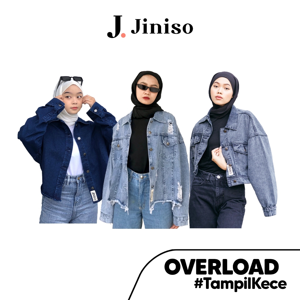 Jiniso-oversize denim jacket Harga 206,500 rupiah*Gratis Ongkir