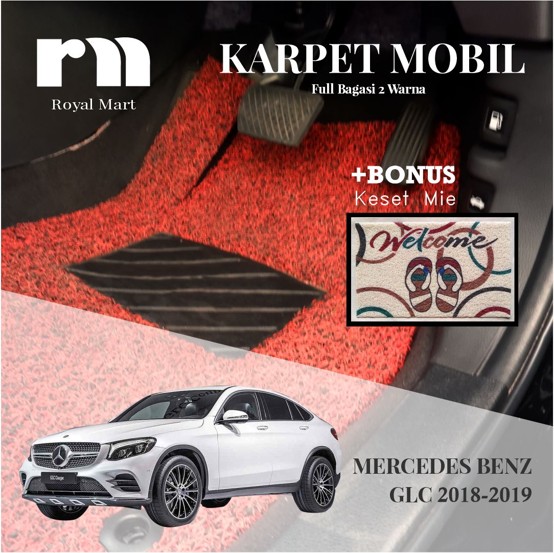 KARPET MOBIL-MERCEDEZ BENZ GLC 2018-2019 FULL BAGASI 2 WARNA Harga 1,530,000 rupiah*Gratis Ongkir