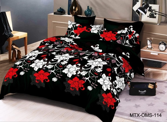 [Pay on Delivery] Promotion of Premium Bed Sheets with 3D Flower Motifs No. 1 Size 180X200. 3D Charact…
