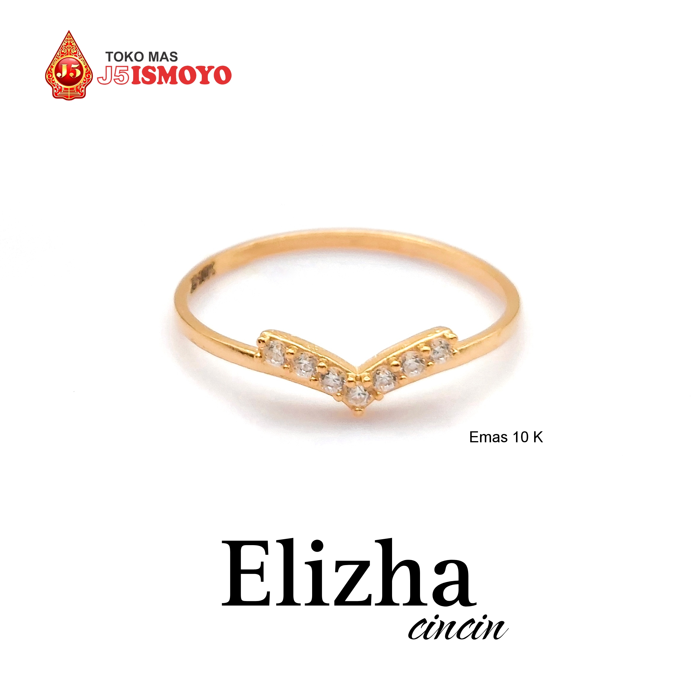 Elizha J5 Ismoyo 10 Carat Genuine Gold Ring Harga 568,000 rupiah*Gratis Ongkir