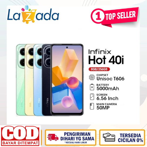 Promo Infinix Hot 40I 8/256GB-up to 16GB extended RAM-unisoc t606 Giá 1,488,000 Đồng*Miễn phí vận chuyển