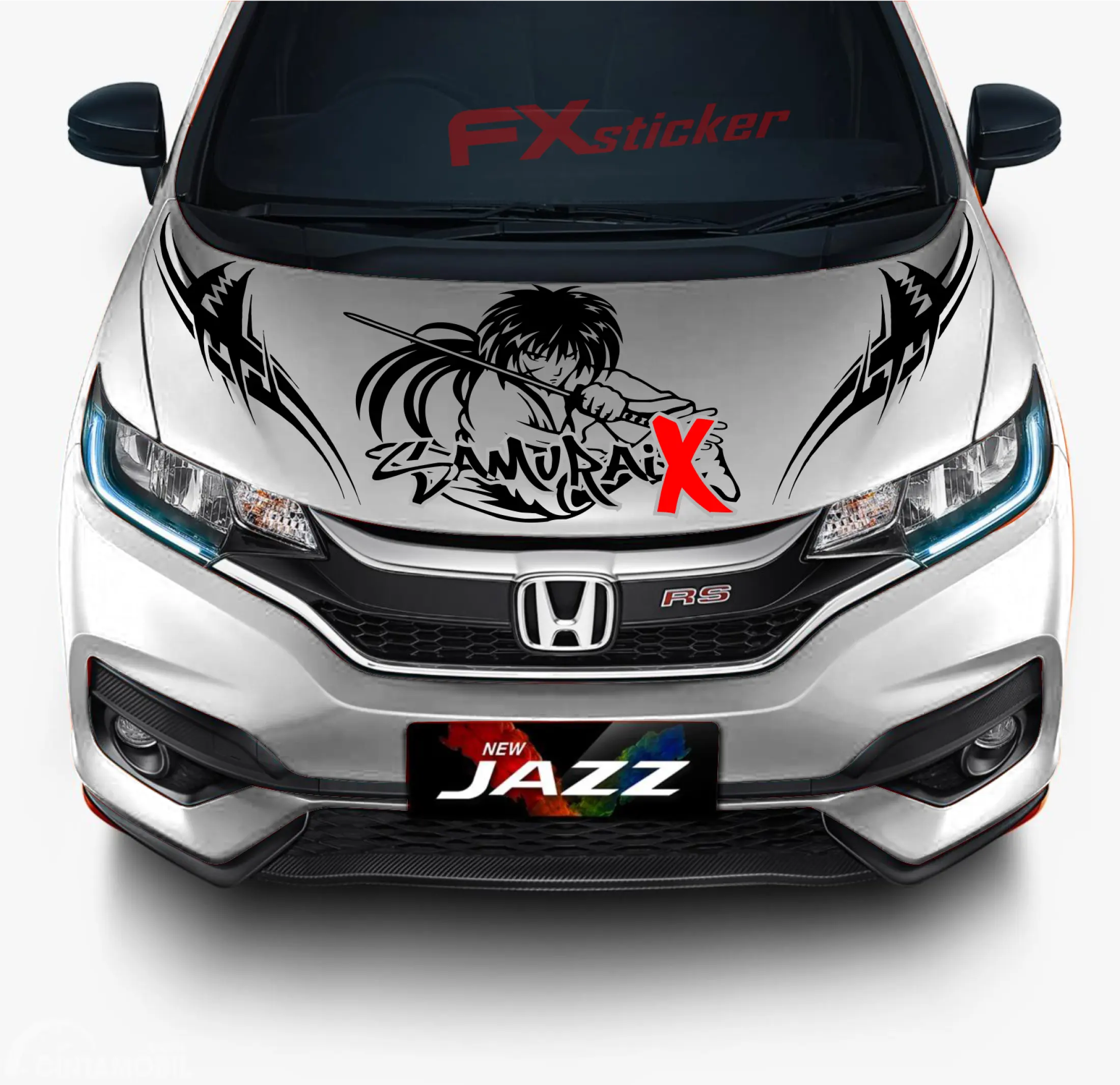 Stiker Termurah Stiker Mobil Cutting Sticker Animasi Samurai X Kap Depan Lazada Indonesia