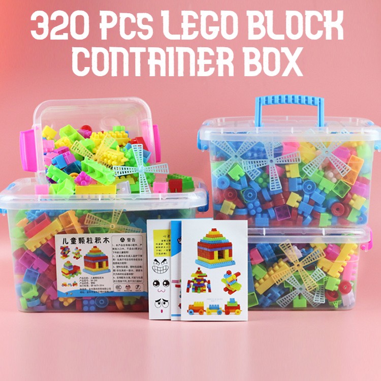 Lego Block 320 Pcs Box Container 