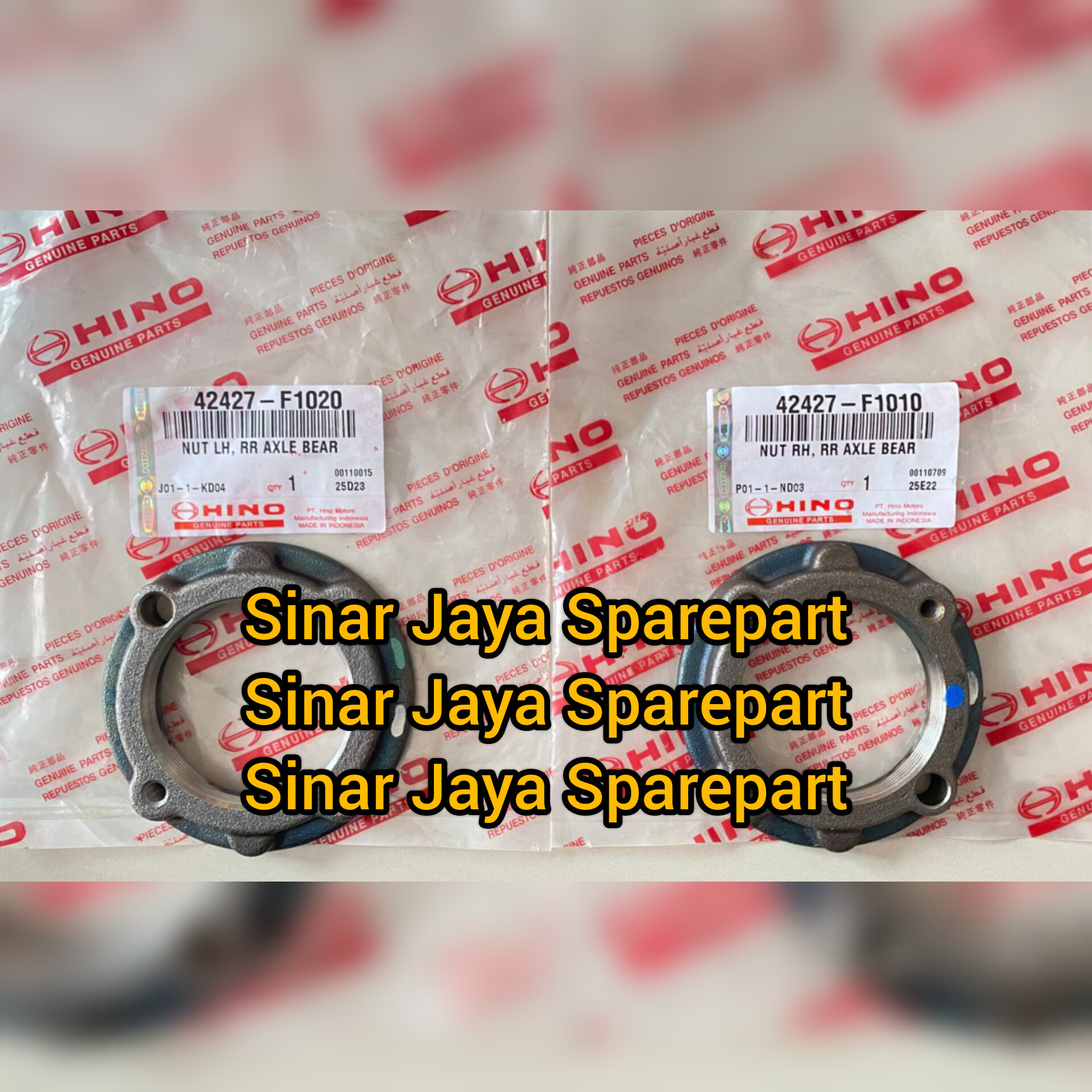 Hino Dutro Euro 4 all type Toyota Dyna Euro 4 all original type 42427-f1010/42427-f1020 rear axle nut Harga 285,000 rupiah*Gratis Ongkir