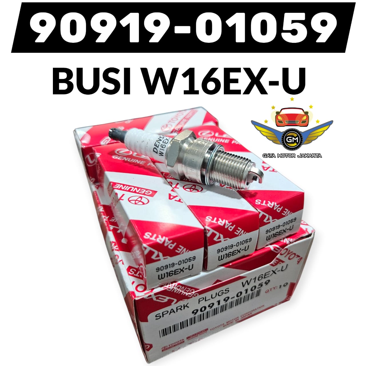 Toyota spark plug W16EX-U Kijang 7K - 5K - 4K - 3K - Kijang Square-capsule-Super Kijang 90919-01059 Harga 25,000 rupiah*Gratis Ongkir
