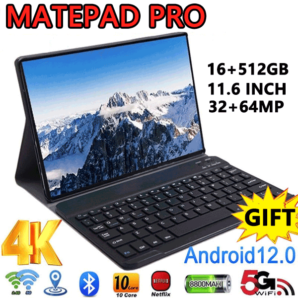 [Official warranty] new Samsung tablet matepad pro12gb RAM + 512GB ROM 11.6 inch Tablet Android with SIM slot 4G dual SIM card tablet GameTablet Anak Harga  860,000 Ringgit*Penghantaran Percuma