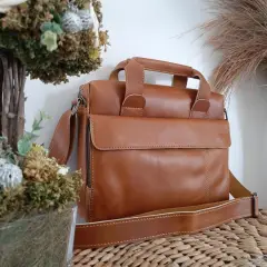 TAS LAPTOP KULIT TAS JINJING SELEMPANG PREMIUM ELEGAN - TAS KERJA PRIA