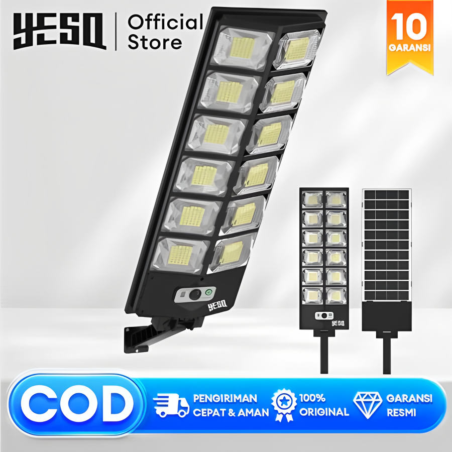 【Pengiriman bebas】 lampu tenaga surya lampu jalan LED 1000W tenaga matahari IP67 tahan air luar ruangan 0 Biaya listrik Lampu Jalan Sensor smart sensor Tahan Panas dan Tahan Dingin kendali jarak jauh Garansi 30 tahun Harga 129,570 rupiah*Gratis Ongkir