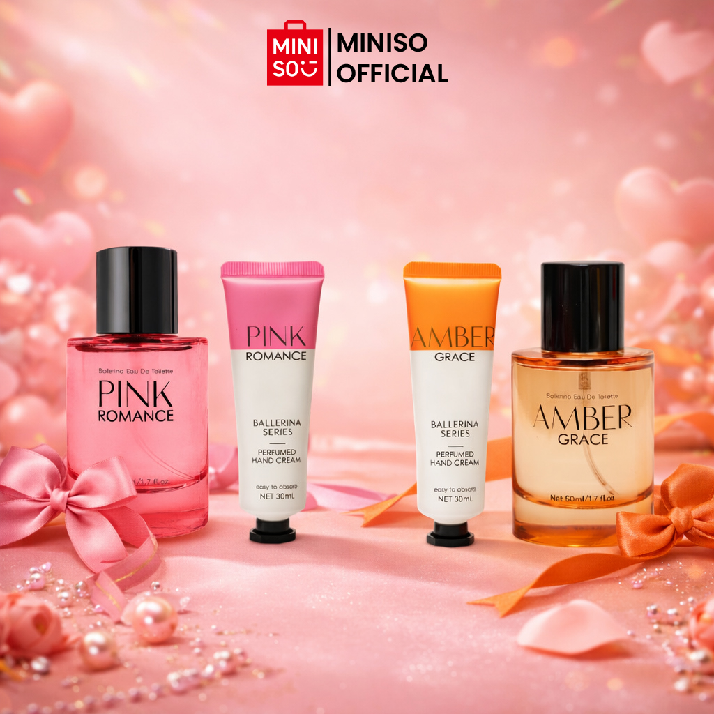 Miniso Parfum Ballerina Eau De Toilette hadiah box Perfume hadiah hadiah box Contains 2 Pcs with Hand…
