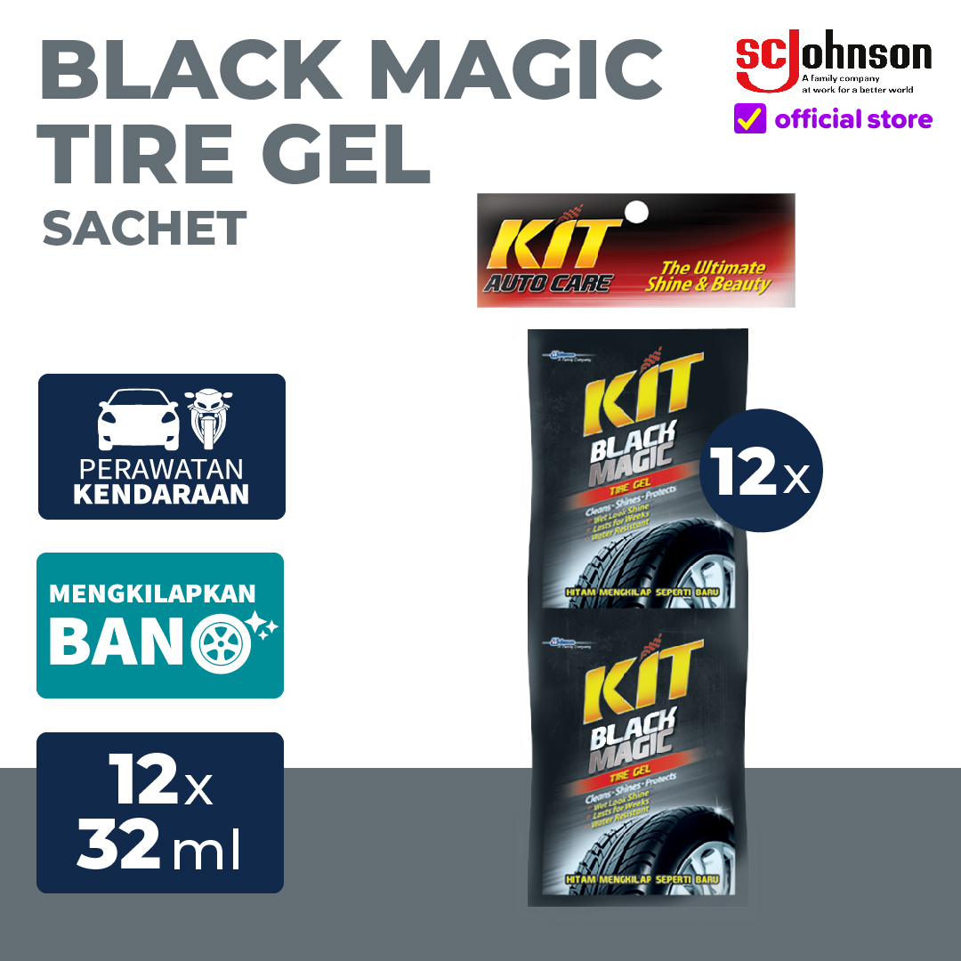 KIT Black Magic Tire Gel Sachet Hanger 32ml Harga 35,130 rupiah*Gratis Ongkir