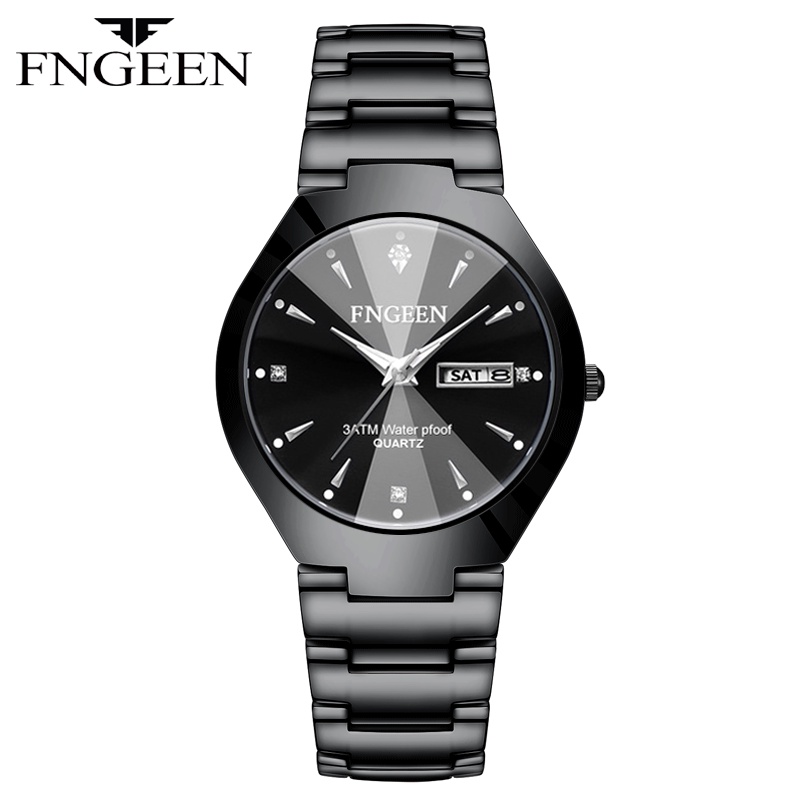 FNGEEN 5808 Jam Tangan Couple Anti Air 100% Fashion Kasual Stainless Steel Quartz Watch