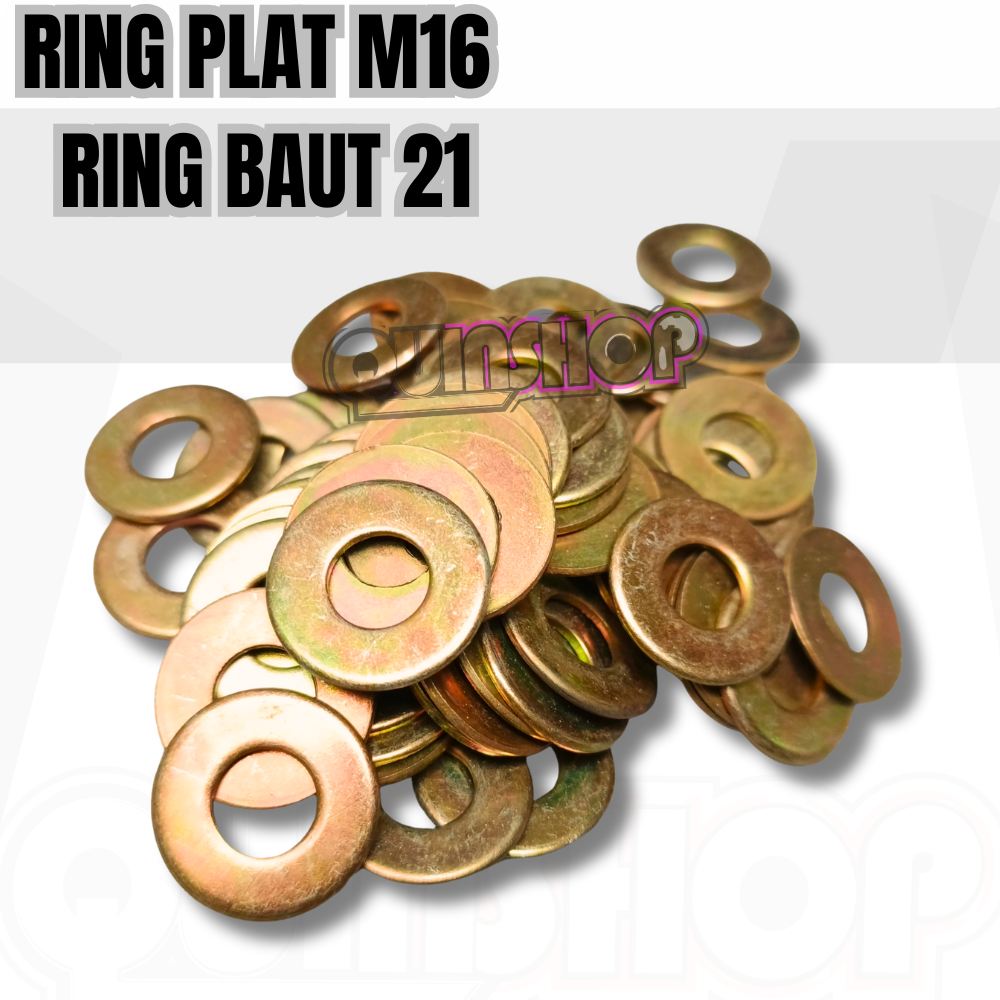 M16 Plate Ring for 22 Lock Bolts | M16 Steel Plate Ring, Strong, Durable, Anti-Rust, Suitable for Motorcycles, Cars, Tools Harga 15,000 rupiah*Gratis Ongkir