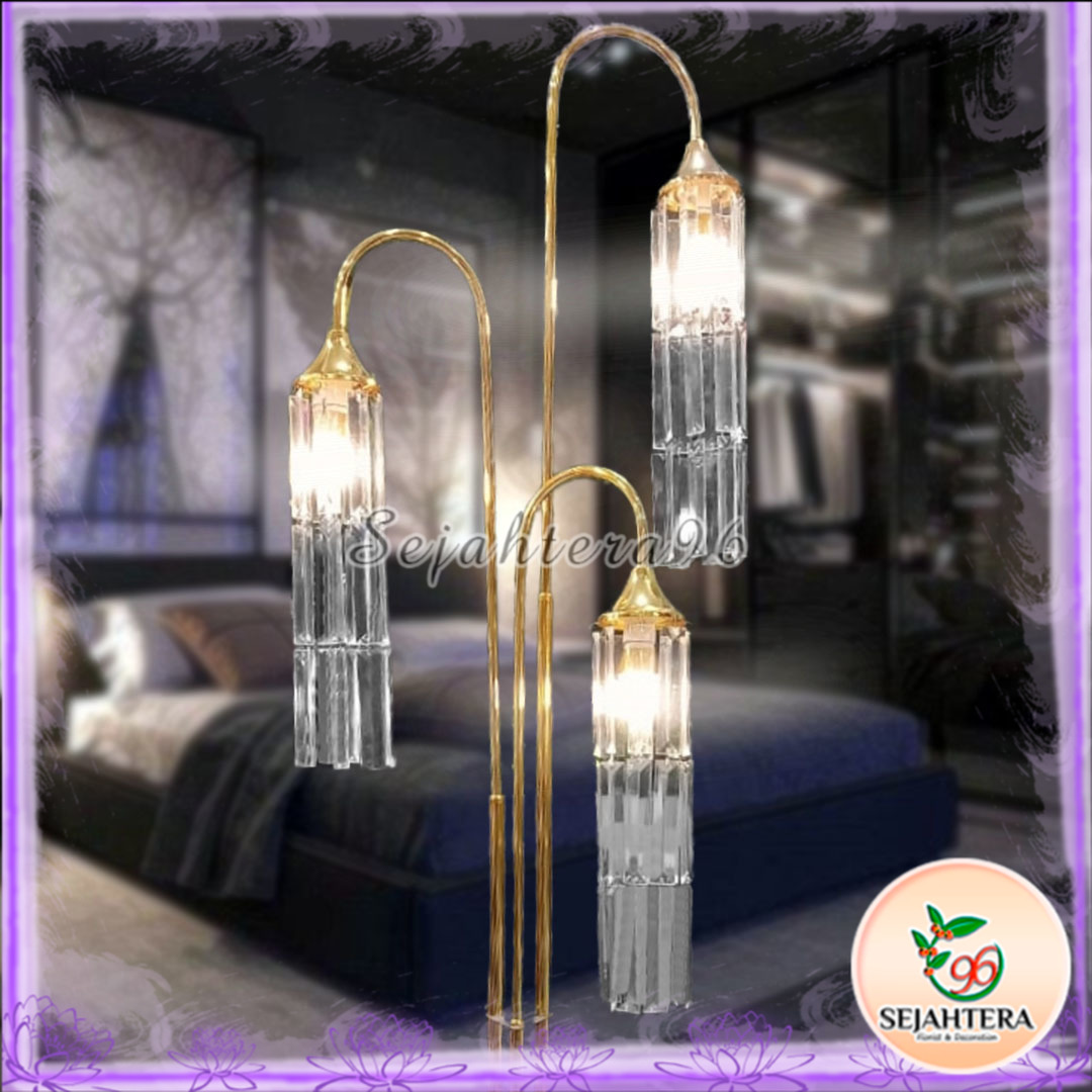 Lampu Standing Rumbai 1 Set 3 Rumbai - Lampu Hiasan Dekorasi pernikahan Event Pelaminan Home Decor
