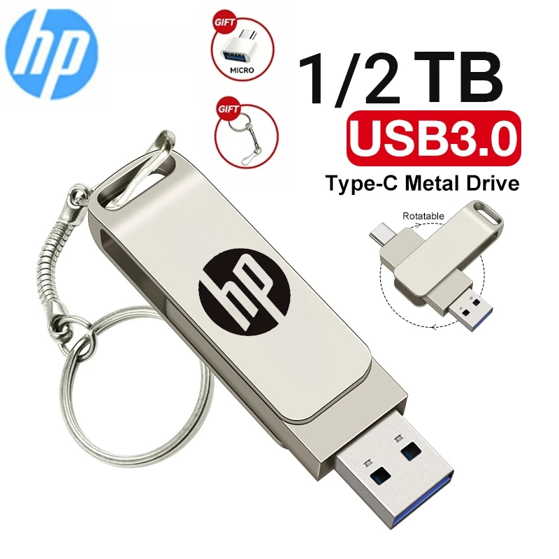 Hp Flashdisk Usb3.0 Pendrive 2Tb 1Tb Memory Stick 2Tb Flash Disk Metal Material Anti-Flash Drive【Cod】 - Merek Kairos Harga 54,846 rupiah*Gratis Ongkir