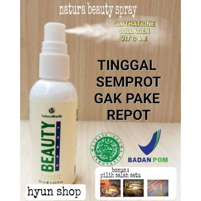 TERLARIS - Natura Word Beauty Spray 60ml Original 100% BPOM & MUI - Natura  Beauty Spray Natura World BPOM | Lazada Indonesia