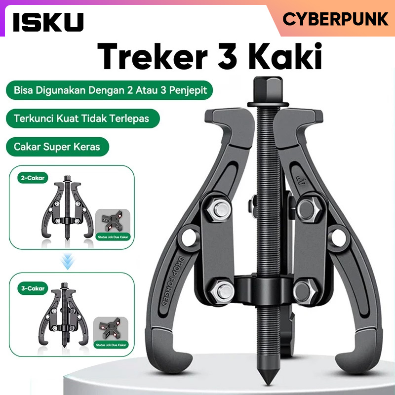 Isku Treker 3 Claws 4/6 Inch Gear Puller Carbon Steel Bearing Puller Tool Large Torque Anti-Slip Harga 50,900 rupiah*Gratis Ongkir