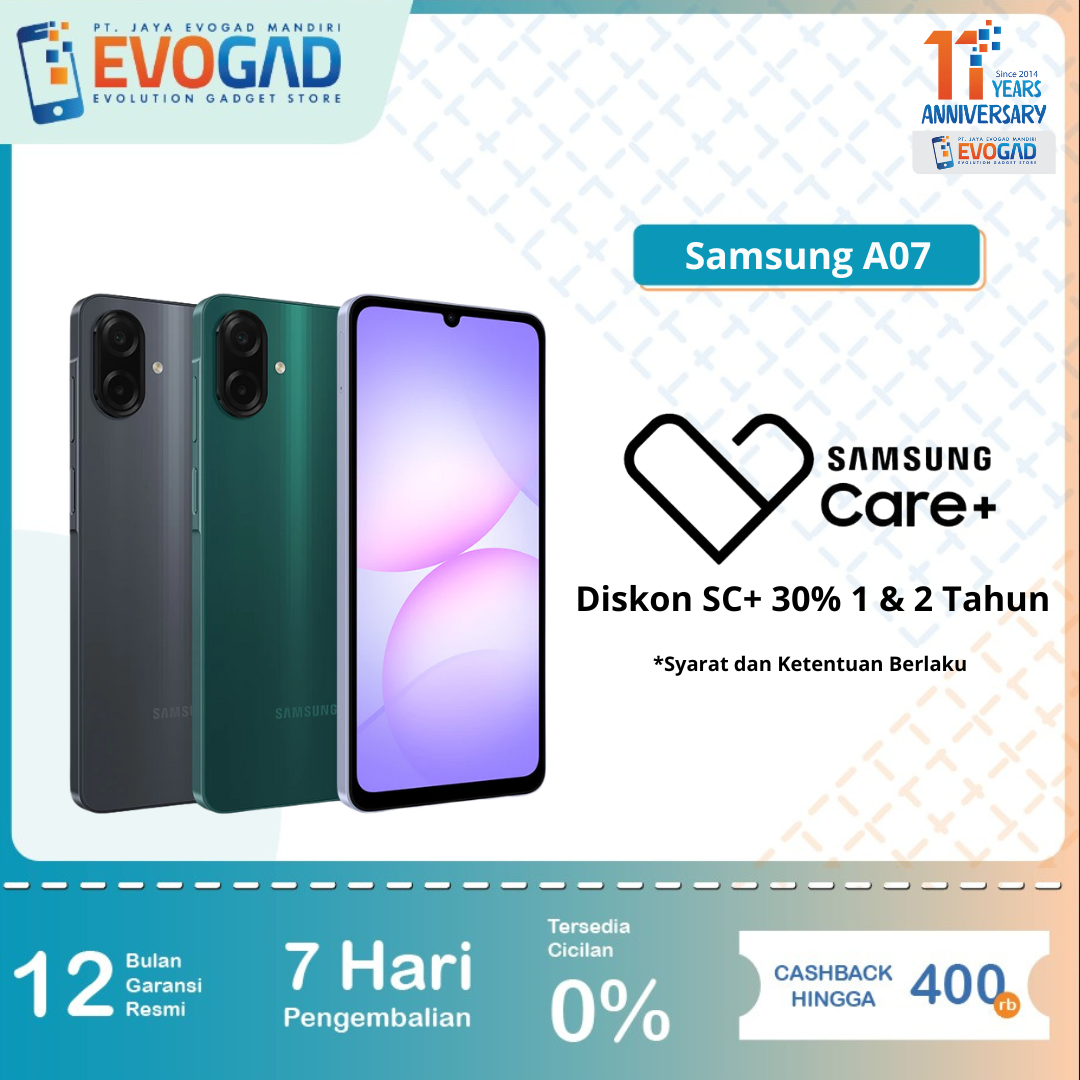 Samsung Galaxy A07 4g 4/64Gb, 4/128Gb Camera 50Mp 6.7 Inch Helio G99 5000Mah | Official Sein 1 Year Guarantee Harga  1,316,000 Ringgit*Penghantaran Percuma