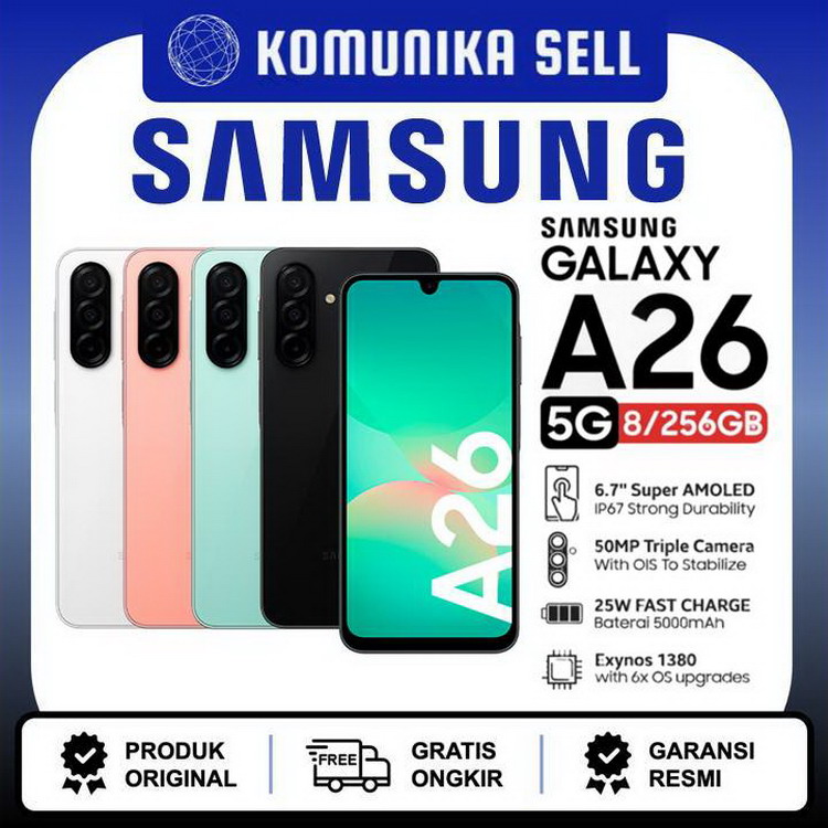 Samsung Galaxy A26 5G - 8GB/256GB Harga  3,990,000 Ringgit*Penghantaran Percuma
