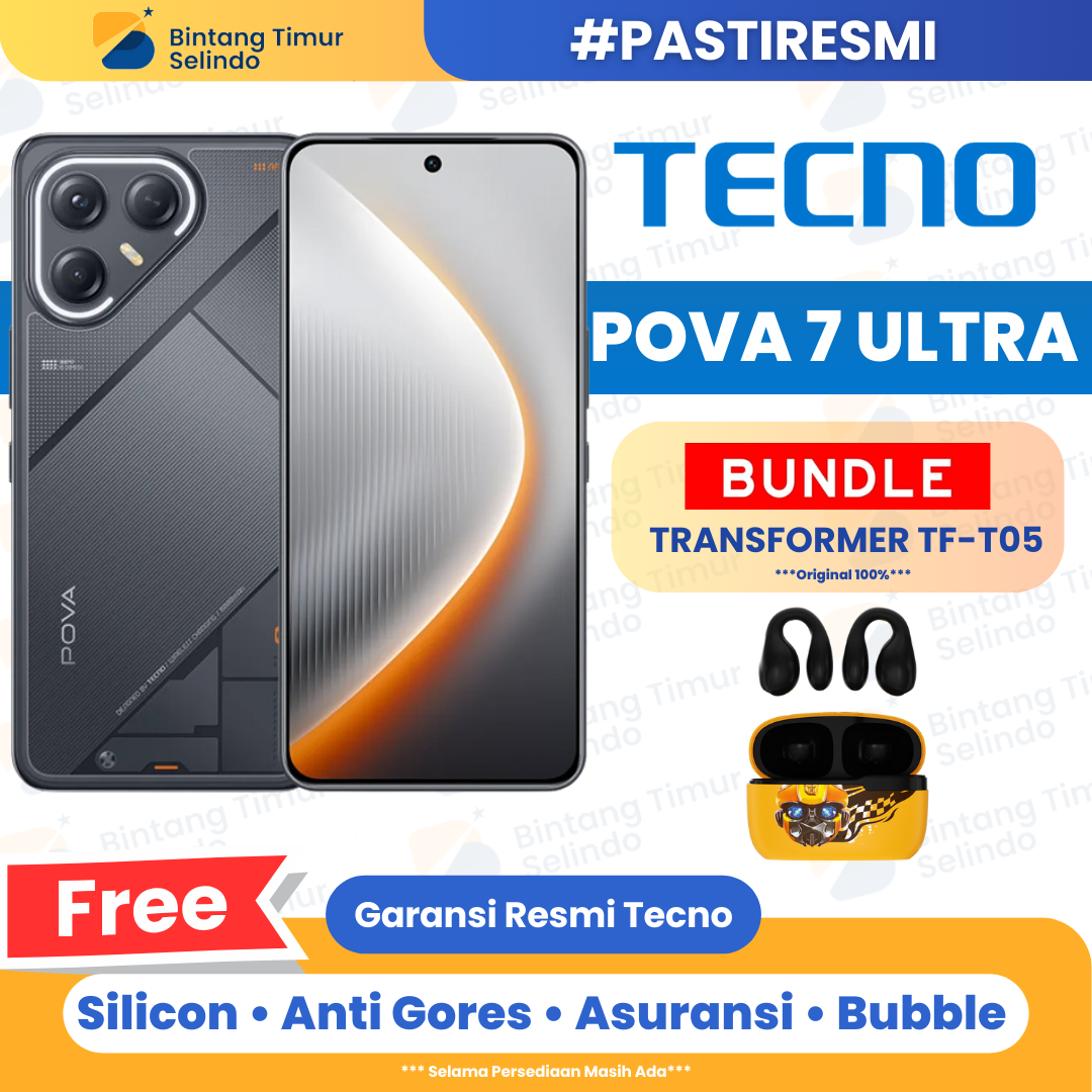 Tecno Pova 7 Ultra 5G 12/256GB-1 year official warranty Harga 4,805,000 rupiah*Gratis Ongkir