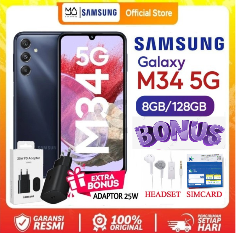 Samsung Galaxy M34 5G 8/128 GB Super AMOLED, 120Hz - PROMO Giá 2,900,000 Đồng*Miễn phí vận chuyển