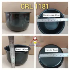 [PROMO] Panci Rice Cooker Turbo CRL 1181 Original 1,8L / Teflon Teplon Panci Daleman Dalaman Rice Cooker Mejikom Magiccom Magic Com Miyako Cosmos Sharp Kirin
