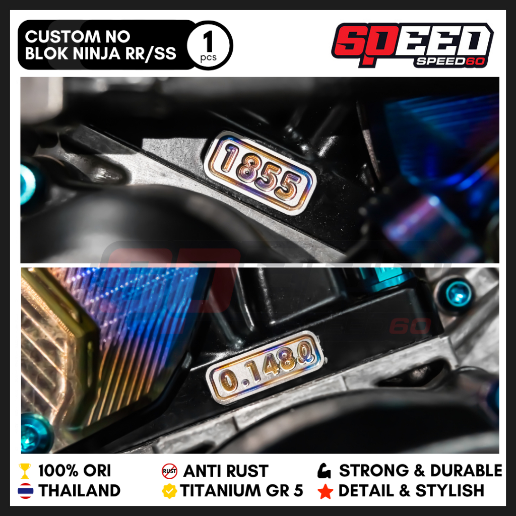 Probolt titanium emblem frame block Kawasaki Ninja R Rr Ss by Project60 King Nut Harga 138,500 rupiah*Gratis Ongkir