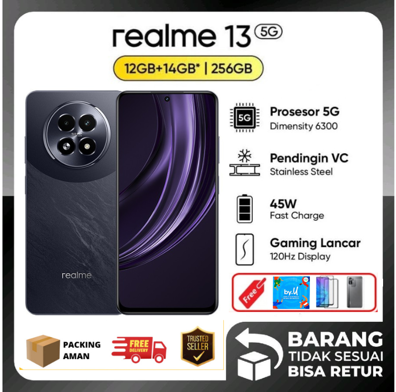 Realme 13 5G NFC (12/256GB) 50MP OIS camera-6.72 "FHD + Green, 12/256GB Harga  2,300,000 Ringgit*Penghantaran Percuma