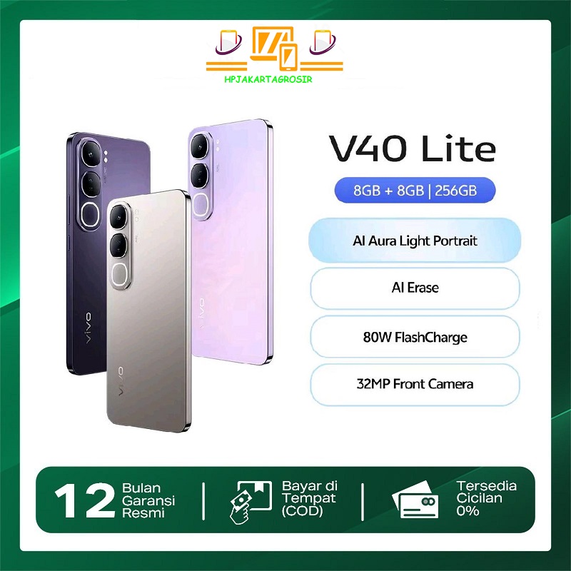 Vivo V40 Lite 4g (8/256) - Ai Aura Light Portrait, Ai Erase, 80W Flashcharge, 32Mp Front Camera Giá 1,970,000 Đồng*Miễn phí vận chuyển
