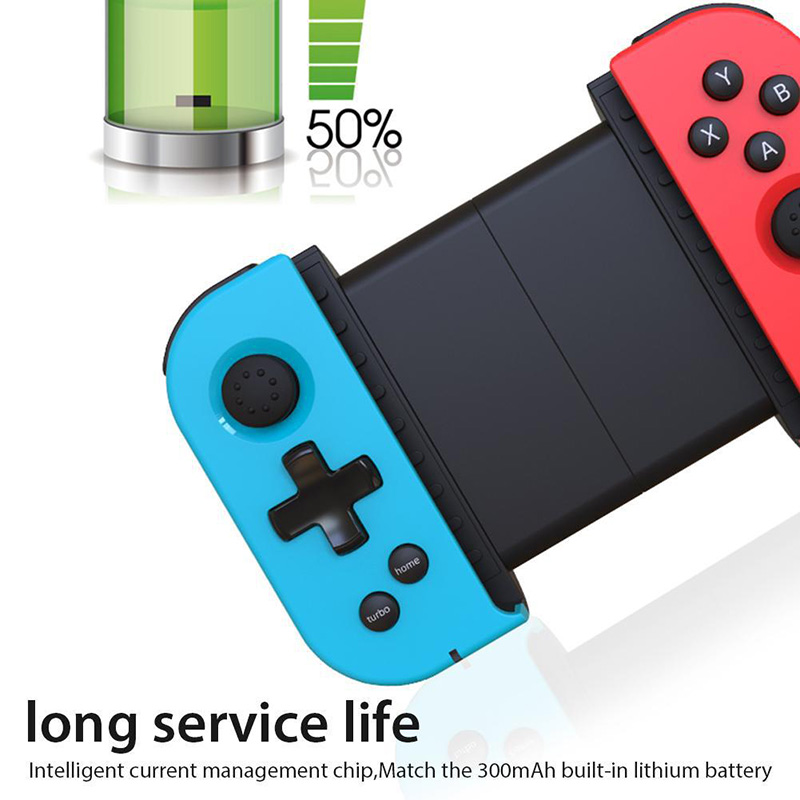 ภาพที่ให้รายละเอียดเกี่ยวกับ BomBiu X6proจอยเกมบลูทูธไร้สาย,สินค้ามาใหม่เกมแพดสำหรับโทรศัพท์Android Iosพร้อมสายUsbสีแดงและสีฟ้าและสีดำ