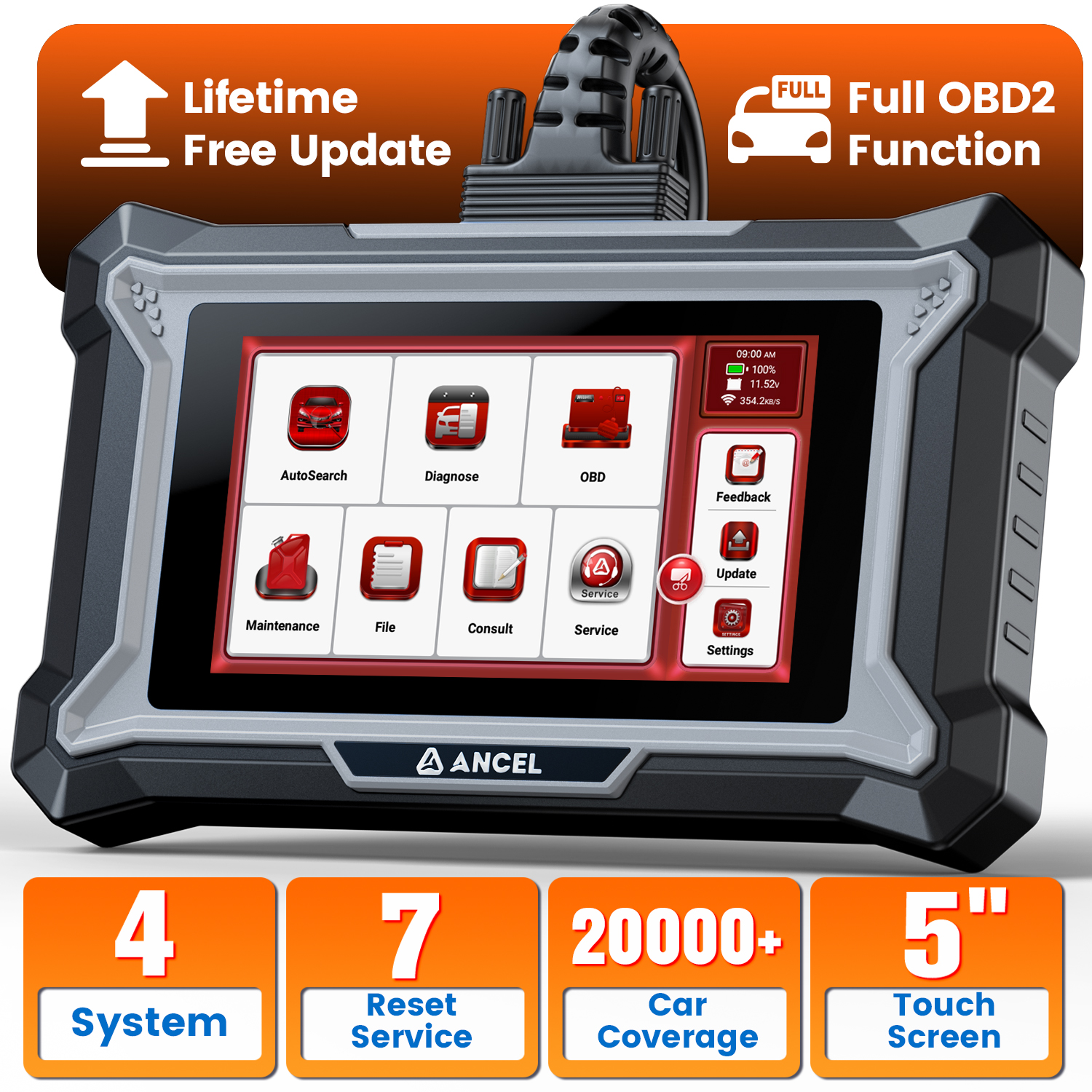 ANCEL DS100 OBD2 Scanner WIFI Scanner Check Engine ABS SRS Transmission Fault Code Car Diagnostic Tool Obd 2 Code Reader Scan Tool Support ‌Toyota Daihatsu Honda Mitsubishi Suzuki Nissan Hyundai Mazda Kia Lifetime Free Update Harga 2,305,000 Ringgit*Penghantaran Percuma