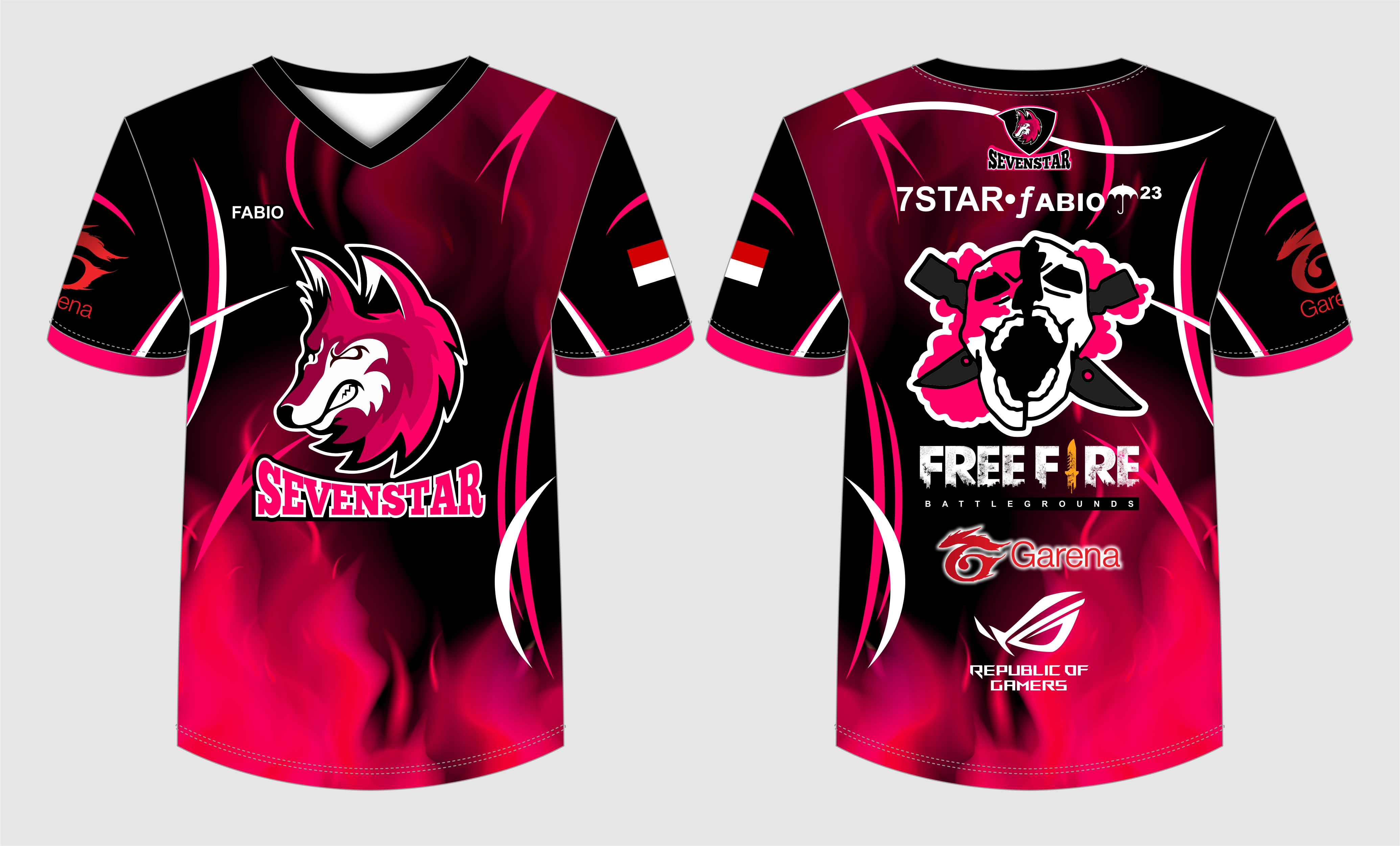 Free Fire Baju Polos Esport Kaos Jersey Baju Game Esport Mobile