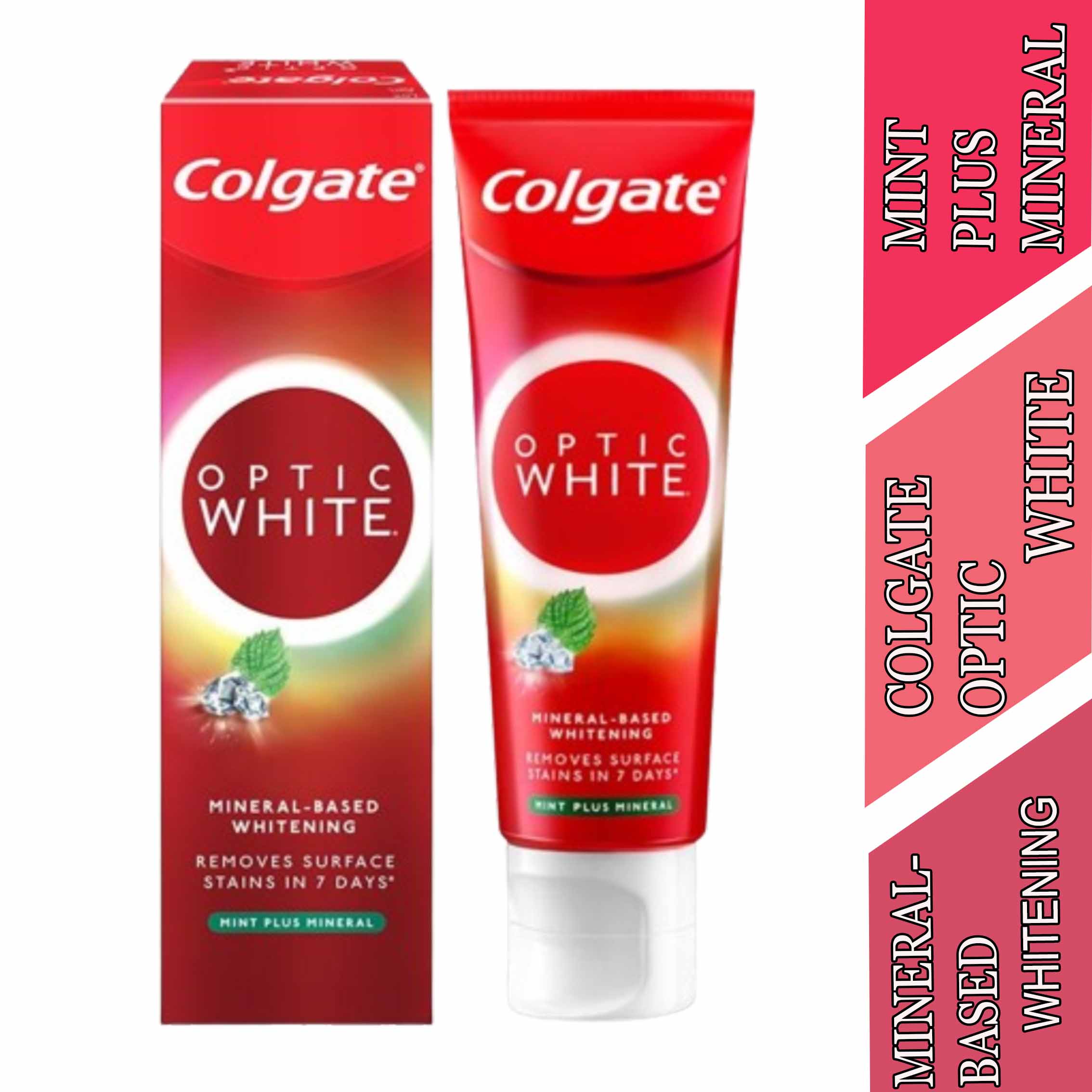 Pasta Gigi Mint Plus Mineral - Colgate Optic White - Mineral Based Whitening