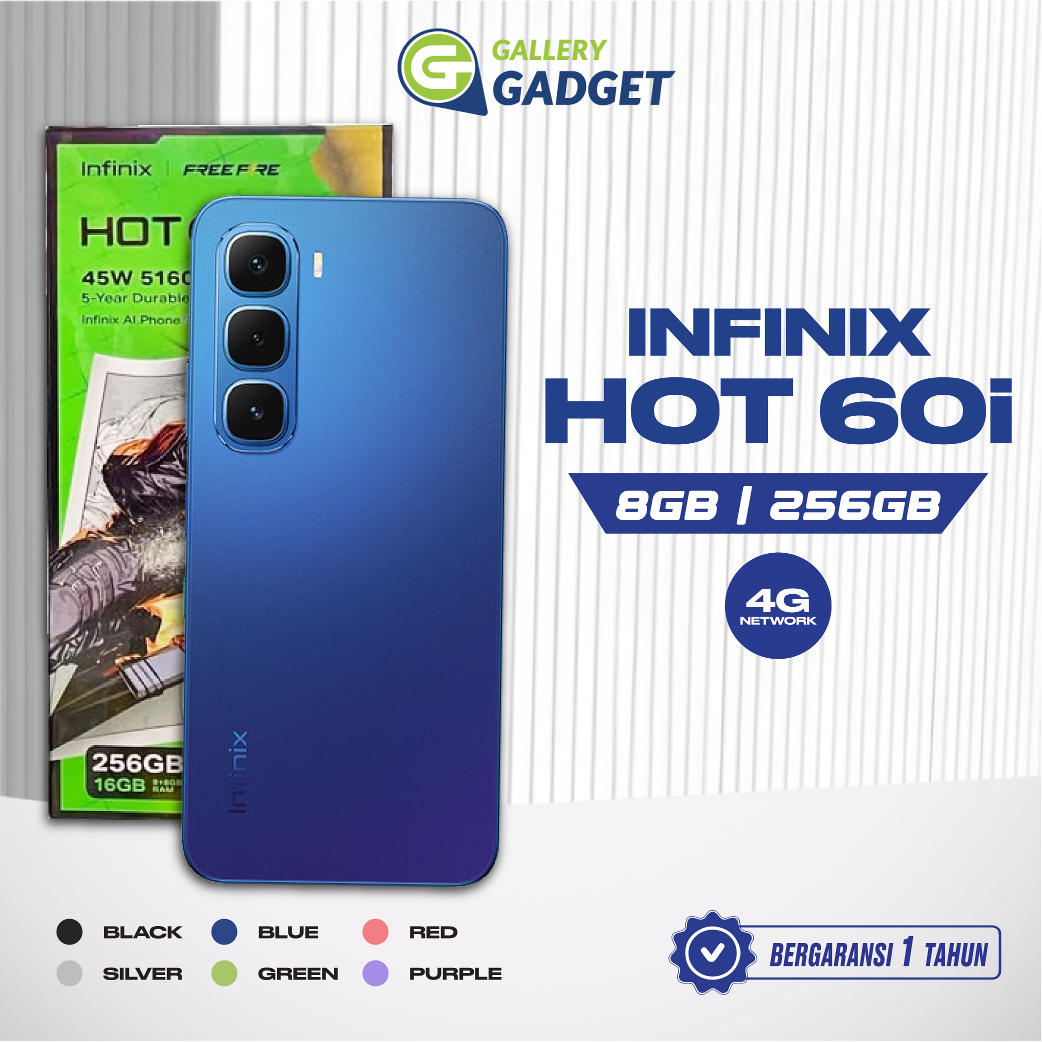 Infinix Hot 60i 8/256 GB 8GB 256 GB smartphone official warranty Giá 1,836,000 Đồng*Miễn phí vận chuyển