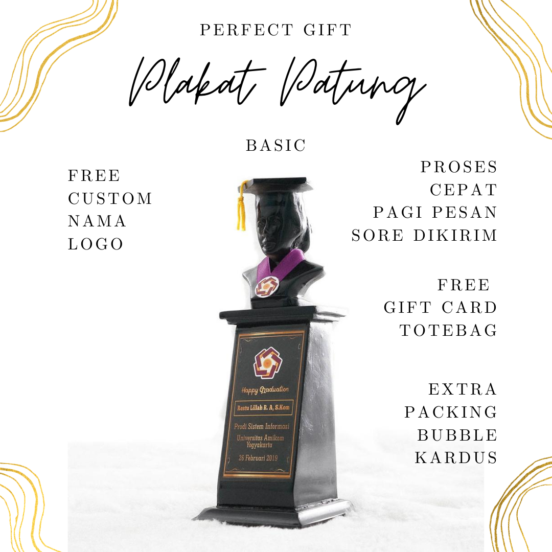 Plakat Wisuda Patung Cewek