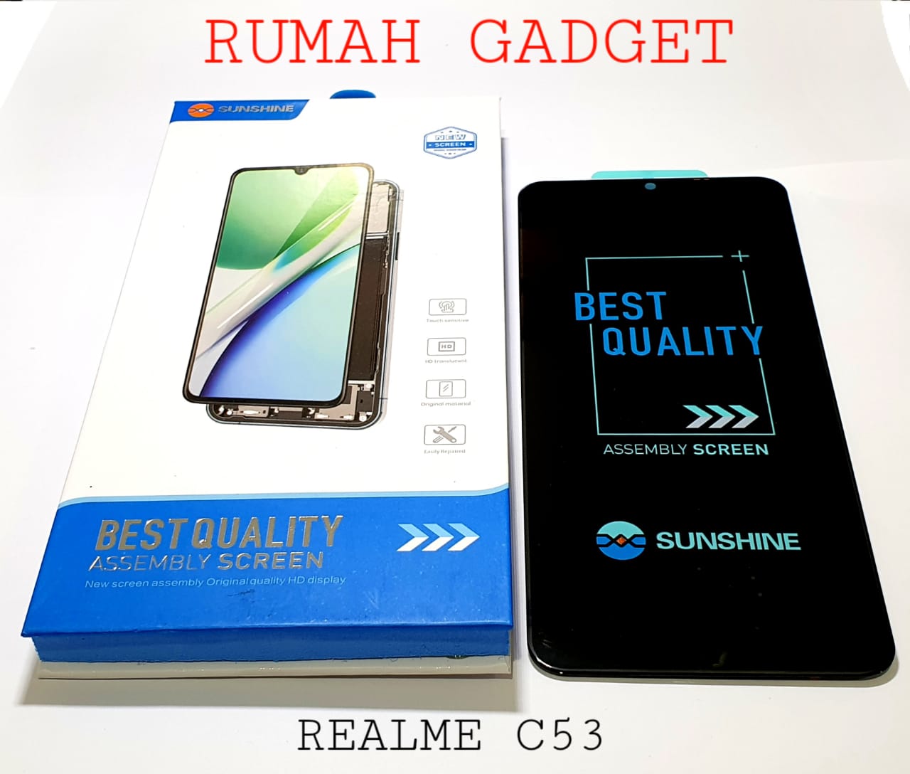 LCD SUNSHINE R*ALME C51/C51S/R*ALME C53/R*ALME C54/R*ALME NOTE 50/NARZO N53 BLACK FULLSET TOUCHSCREEN Giá 127,070 Đồng*Miễn phí vận chuyển