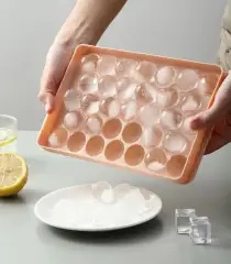 YHOME Cetakan Es Batu Bulat 33 Cube Ice + penutup cetakan / Cube Tray Cetakan Jelly / Ice Cube Tray Y234
