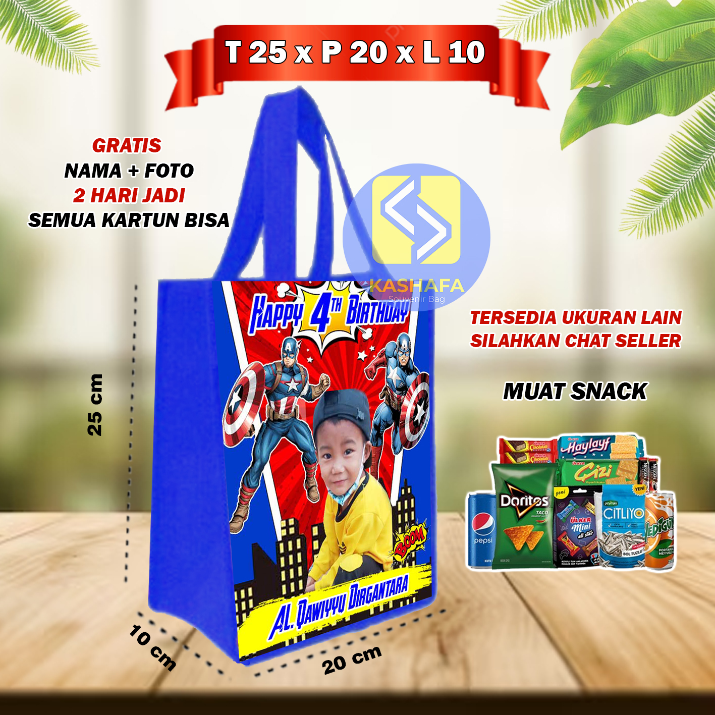 (30 PCs) birthday bag use photo kids / cheap birthday bag character snack free design