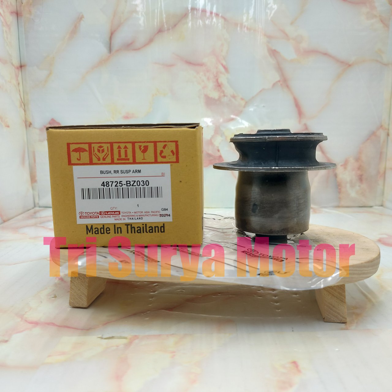 BUSHING ARM REAR BUSH BOSH ARM SAYAP BELAKANG AGYA/AYLA 48725-BZ030 ORI Harga 67,500 rupiah*Gratis Ongkir