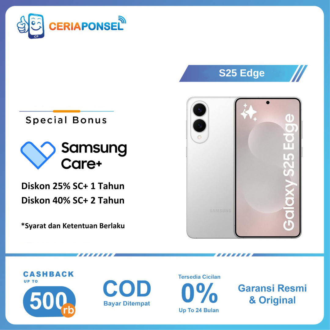Samsung Galaxy S25 edge 12/256GB & 12/512GB Snapdragon 8 Elite (3nm) | Samsung official warranty 1 year Harga  14,919,000 Ringgit*Penghantaran Percuma